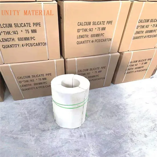 650c 1000c Calcium Silicate Pipe Covering for Hot Water Stainless Steel Ss Pipe Insulation 