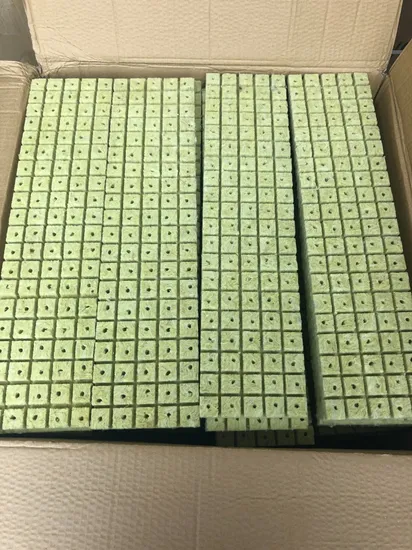 Medical Growing Soil Hydroponic Irrigation Substrate Grow Block Hugo 6X6 Rock Wool Grow Cubes 