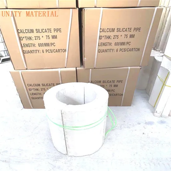 Thermal Insulation Calcium Silicate Pipe Covering for High Temperature Resistant Pipelines, Oil Refineries 
